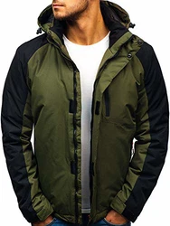 BOLF Herren Winterjacke Skijacke Snowboardjacke J.STYLE HH011 [4D4] Rot/Grün (4D4)