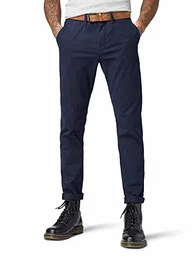 Herren Chino Hose Basic Slim Chino Hose, Blau (Sky Captain Blue 10668), W32/L32