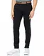 TOM TAILOR Denim Herren Chino Hose mit Gürtel 1008253, 29999 - Black, 32W / 32L