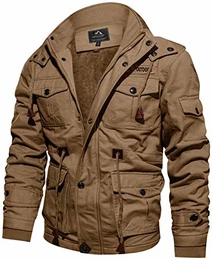 Winterjacke Herren Warme Dicke Jacke Parka Thermojacke Cargo Fliegerjacke Work Winterparka Arbeitsjacke Casual Cargojacke Baumwolle Jacke Taktische Bomberjacke Warm Outdoorjacke