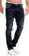 MERISH Jeans Herren Slim Fit Stretch Hose Jeanshose Denim 9148 (31-30, 9148 Schwarz)