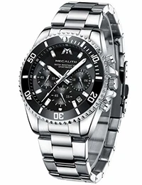 Herren Uhr Männer Chronographen Gold Edelstahl Wasserdicht Designer Armbanduhren Mann Militär Großes Leuchtende Analog Datum Business Uhren