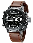MEGALITH Herrenuhr Militär Sport Digital Analog Chronograph (Uhren) Blau