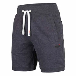 Kurze Freizeithose Herren Luca I Kurze Sweatpants Herren mit Taschen und Tunnelzug I Kurze Hose für Heim und Hobby I Bequeme Sport Shorts Farbe: dunkelblau, Gr. M