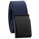KYEYGWO Unisex Gürtel Verstellbar Einfarbig Stretch Elastisch Web Gürtel mit Flip Top Metallschnalle, Dunkelblau