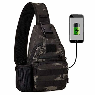 HUNTVP Taktisch Brusttasche Military Schultertasche mit Wasserflasche Halter Chest Sling Pack Molle Armee Crossbody Bag Militärisch Umhängetasche für Wandern Camping HUNTVP Taktisch Brusttasche Military Schultertasche mit Wasserflasche Halter Chest Sling Pack Molle Armee Crossbody Bag Militärisch Umhängetasche für Wandern Camping