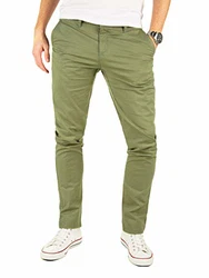 Yazubi Chino Herren Hose Modell Kyle by Yzb Jeans Khaki/Olive Green/Dusky Green