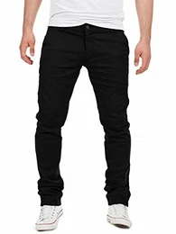 Chino Herrenhosen schwarz Dustin by Yzb Jeans Schwarze Hose Business Stoff Hosen Chinohose Maenner Stretch, Schwarz (Black 4R194008), W30/L30