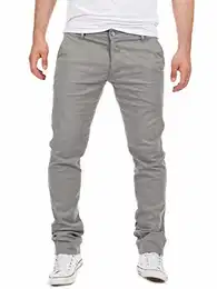Chino Hosen für Herren - Dustin by Yzb Jeans Slim fit - Graue Business Chinohosen Casual mit Stretch, Grau (Gull 4R173802), W32/L32
