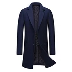 Allthemen Wintermantel Herren Mantel Slim Fit mit Stehkragen (#8818) Navyblau (8818)