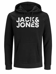Herren Jjecorp Logo Sweat Hood Noos Kapuzenpullover, Black 2, M