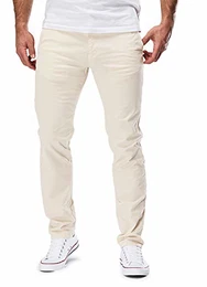 Chino Hosen Herren Slim Fit Jogger Hose Stretch Neu 401 (32-32, 401 Beige)