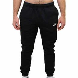 Herren Sportswear Club Fleece Sweatpants, Black/Black/White, XL EU