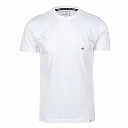 Herren T-Shirt Kurzarm Shirt Weiß, Henri, L