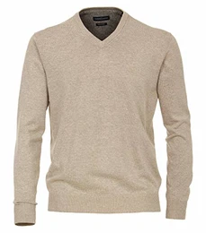 Herren Pullover Uni Champagner Beige M