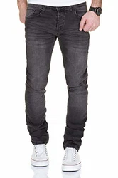 MERISH Jeans Herren Destroyed Hose Jeanshose Männer Denim (2081-1001) Anthrazit (2081-1001)