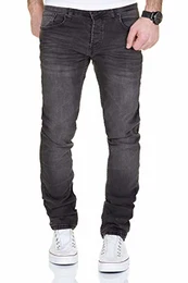 Jeans Herren Destroyed Hose Used-Look Jeanshose Männer Denim 2081-1001 (32-32, 1001 Anthrazit)