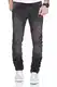 MERISH Jeans Herren Destroyed Hose Used-Look Jeanshose Männer Denim 2081-1001 (32-32, 1001 Anthrazit)
