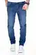 MERISH Jeans Herren Destroyed Hose Used-Look Jeanshose Männer Denim 2081-1001 (32-32, 1001 Blau)