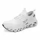 WateLves Herren Laufschuhe Fitness straßenlaufschuhe Sneaker Sportschuhe atmungsaktiv rutschfeste Mode Freizeitschuhe(Weiß,45)