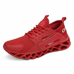 WateLves Herren Laufschuhe Fitness Straßenlaufschuhe Sneaker Sportschuhe Mode Freizeitschuhe Rot