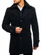 BOLF Herren Mantel Wintermantel Bussines Elegant Wärm Extreme 1808 Schwarz M [4D4]