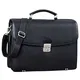 STILORD ''''Miguel'''' Klassische Leder Aktentasche Schwarz Herren große Businesstasche Arbeit Bürotasche mit Schloss zum Umhängen 15,6 Zoll Laptoptasche, Farbe:schwarz
