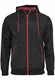 TrendClub100® Herren Regenjacke Nasser Wolkenbruch Windrunner (Schwarz-Rot, M)
