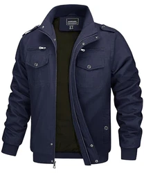 MAGCOMSEN Herren Militär Übergangsjacke Tactical Stil Navy