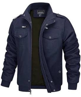 MAGCOMSEN Herren Militär Übergangsjacke Tactical Stil Navy