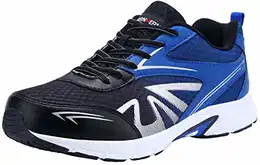 Sicherheitsschuhe Herren Stahlkappe,LM180105K SB SRC Atmungsaktiv Arbeitsschuhe Ultraleicht Sportlich 43 EU,Schwarz Blau