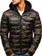 BOLF Herren Winterjacke Steppjacke Sportjacke Reißverschluss Casual Style Nature 4695 Khaki M [4D4]
