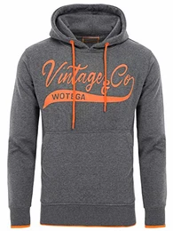 Hoodie Herren WT Star - Grauer Kapuzenpullover Hoodies Winter Pulli - Sweater Männer Hoody Anthrazit Sweatshirt, Grau (Tornado 183907), M