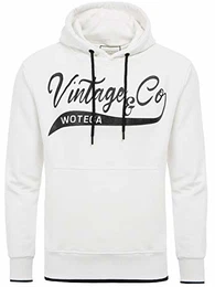 Herren Hoodie WT Star - Kapuzenpullover Weiß - Winter Pulli - Sweater Für Männer - Sweatshirt, Weiß (bright white 110601), M