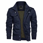 KEFITEVD Herren Übergangsjacke Militär Jacke Bomberjacke Fliegerjacke Navy Blau
