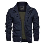 KEFITEVD Herren Übergangsjacke Militär Jacke Bomberjacke Fliegerjacke Navy/Blau