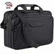 KROSER Laptop Tasche 18 Zoll Prämie Business Aktentasche Passt Bis Zu 17,3 Zoll Wasserabweisend Computer Tasche Umhängetasche Erweiterbar Schultertasche für Schule/Reisen/Frauen/Männer-Schwarz MEHRWEG