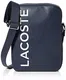 Lacoste L.12.12 Cuir Animation, Herren Schultertasche, Blau (Dark Sapphire), 4.5x23x17 cm (W x H L)