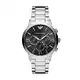 Emporio Armani Herren-Chronograph, Edelstahluhr, 43 mm Gehäusegröße