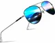 SIPLION Unisex Polarisiert Sonnenbrille Herren Damen Pilotenbrille Fahrerbrille Verspiegelt UV400 7077 Blue