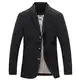 Allthemen Herren Sakko Sportlich Slim Fit Sportsakko Freizeit Sakko Schwarz Jackett Used Look
