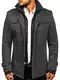 BOLF Herren Mantel Wintermantel Kurzmantel Bussines Elegant Warm Gefüttert JUSTBOY 88805 Grau M [4D4]