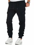 Amaci&Sons Herren Stretch Jogger Cargo Chino Jeans Hose 7006 SAN ANTONIO Navyblau