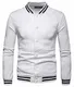 WHATLEES Unisex Hip Hop Urban Basic Gesteppte Bomberjacke mit Druckknopfleiste Steppmuster Baseballjacken BA0260-White-XL