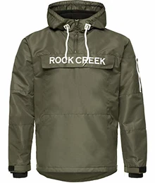 Herren Windbreaker Jacke Übergangsjacke Anorak Schlupfjacke Kapuze Regenjacke Winterjacke Herrenjacke Jacket H-167 Dunkelgrün 2XL