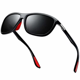 Sonnenbrille Damen Polarisierte Herren vintage Brillen mit Halbrahmen UV400 für Reisen, Fahren und Angeln