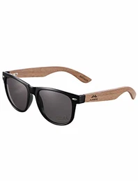 Herren Damen Polarisierte Sonnenbrille, Unisex Holz/Bambus Sonnenbrille, UV400(schwarz)