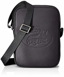 L.12.12 Cuir, Herren Schultertasche, Schwarz (Black), 3.5x20.5x14.5 cm (W x H L)