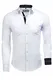 Karl´s People Herren Hemd Langarm Slim-Fit für Freizeit Business Hochzeit K-133, White - M