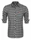 Burlady Herren Hemd kariert Slim Fit Langarm Freizeithemd Flanellhemd